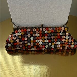 Vintage ALDO Colorful Button Clutch